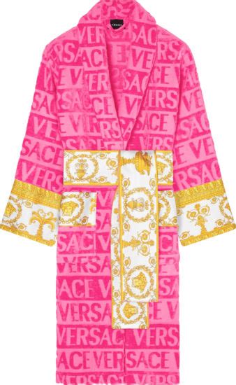 versace inspired robe|Versace hot pink robe.